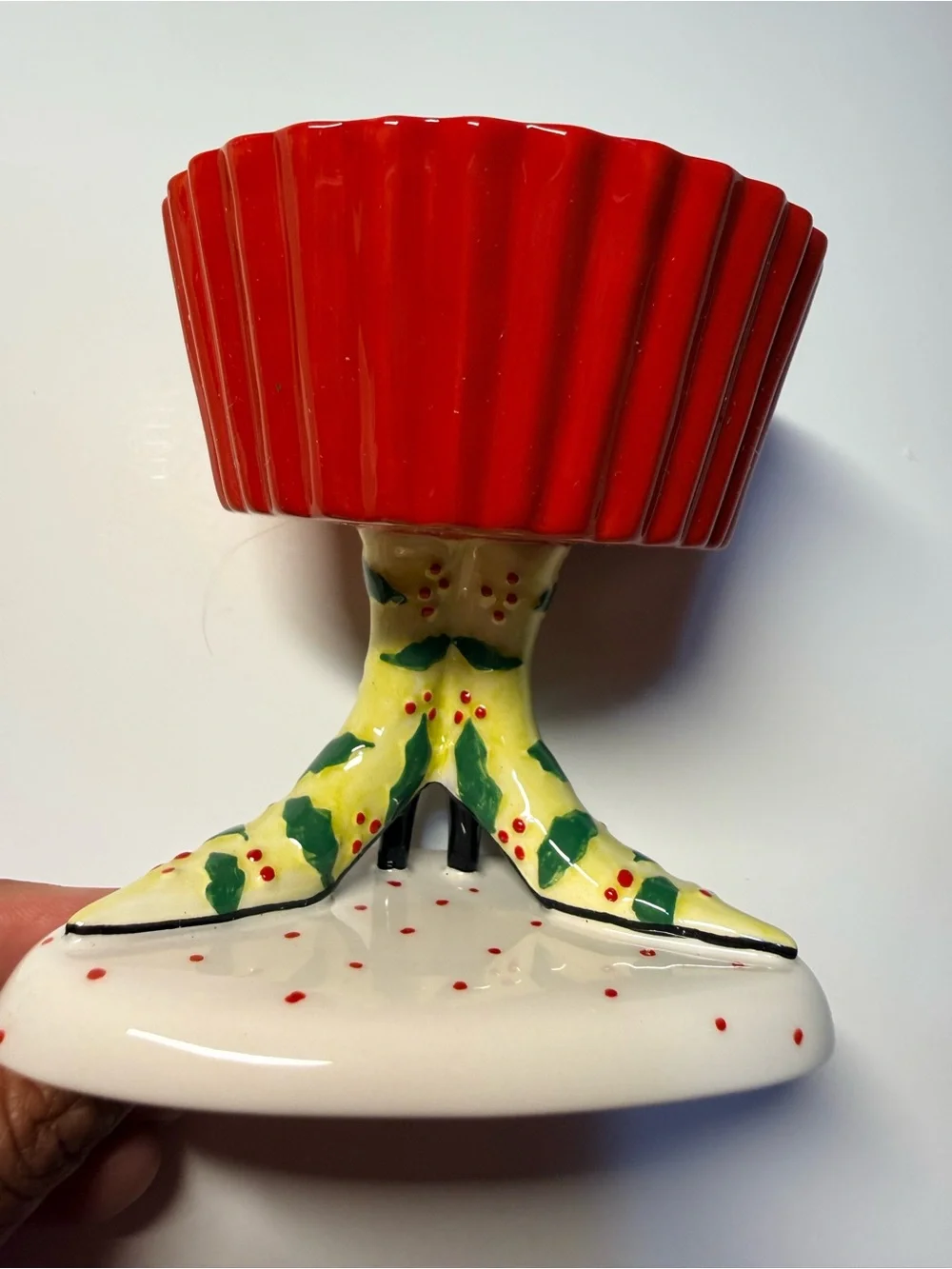 Department 56 Patience Brewster Ceramic Dessert Pedestal - Red, Green,